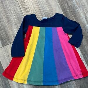 Hanna Andersson dress rainbow long sleeve